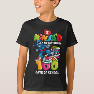 100-dagarsdagen för skollärare i ninja 100 dagar t shirt