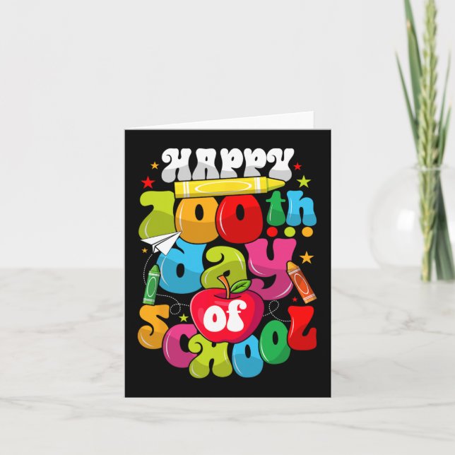 100-dagarsdagen för skollärare i Student Lycklig 1 Kort (Framsida)