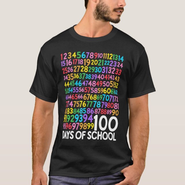 100-dagarsdagen för skollärarnas barn 100 dagar Ma T Shirt (Framsida)