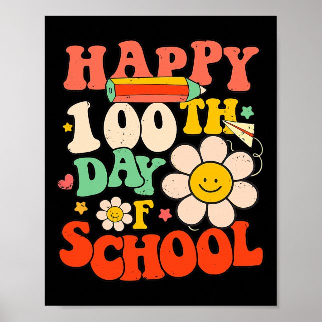 100-dagarsdagen för skollärarnas barn 100 dagar Re Poster (Framsidan)