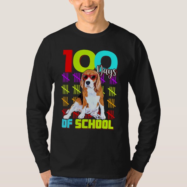 100-dagarsdagen för skolpojkar Kids Beagle-kostym T Shirt (Framsida)
