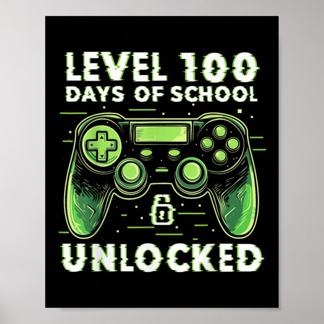 100-dagarsdagen för videospel i skolan 100 dagar i poster (Framsidan)