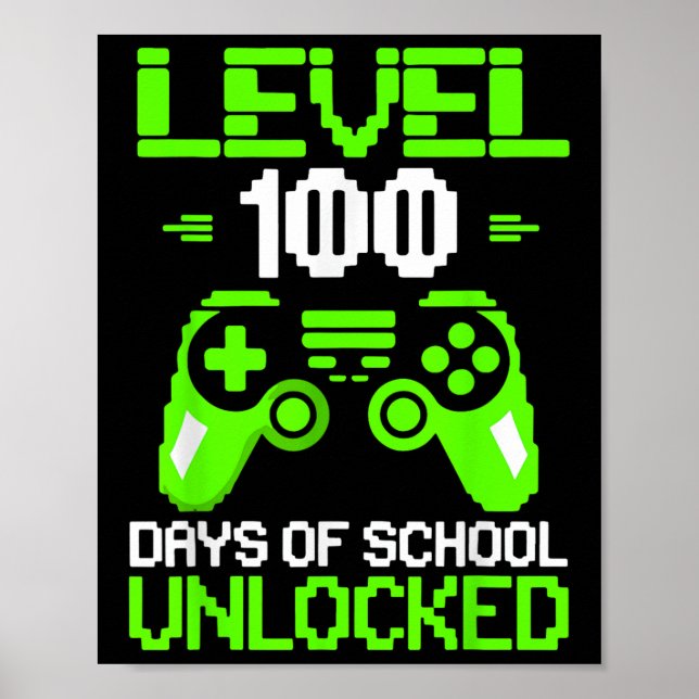 100-dagarsdagen för videospel med skolbarn, pojk G Poster (Framsidan)