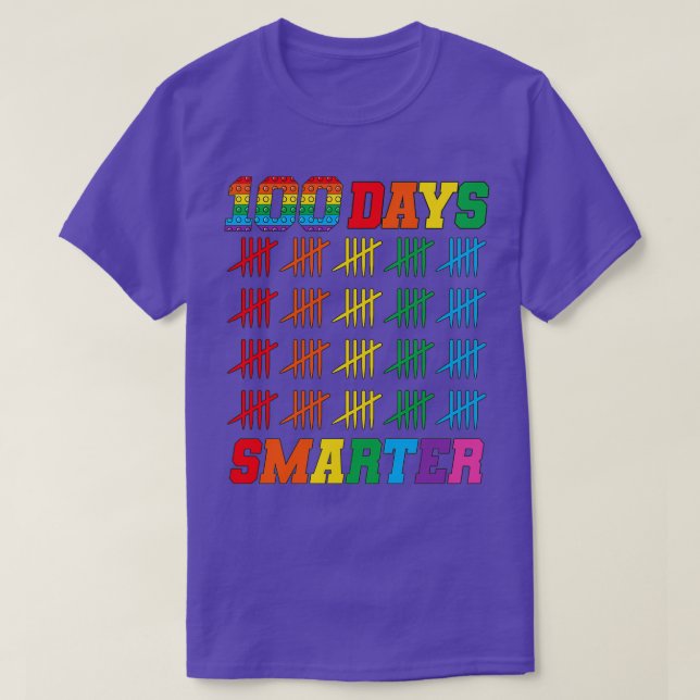 100-dagarsdagen i skolan100 dagar smartare t shirt (Design framsida)