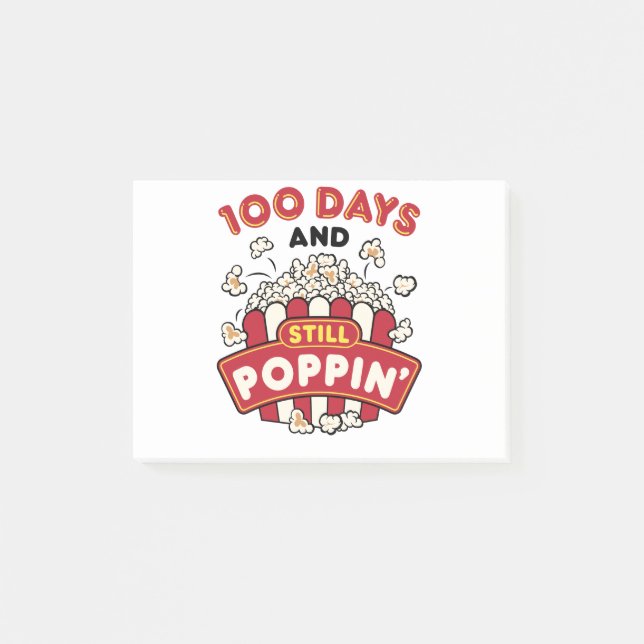 100-dagarsdagen i skolan 100 dagar och fortfarande post-it block (Framsida)