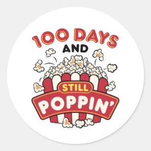 100-dagarsdagen i skolan 100 dagar och fortfarande runt klistermärke