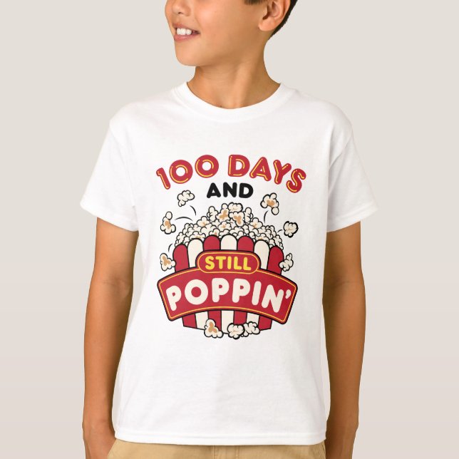 100-dagarsdagen i skolan 100 dagar och fortfarande t shirt (Framsida)