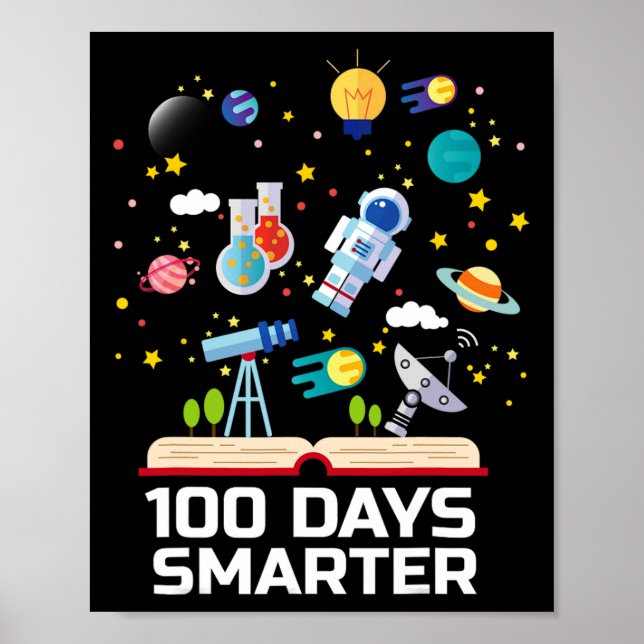 100-dagarsdagen i skolan 100 dagar Smartare Bokar  Poster (Framsidan)