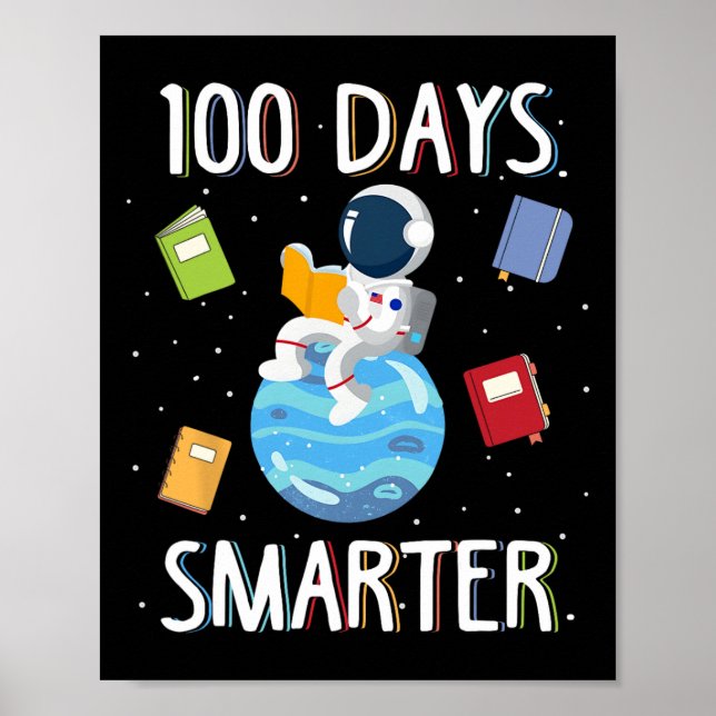 100-dagarsdagen i skolan 100 dagar Smartare Bokar  Poster (Framsidan)