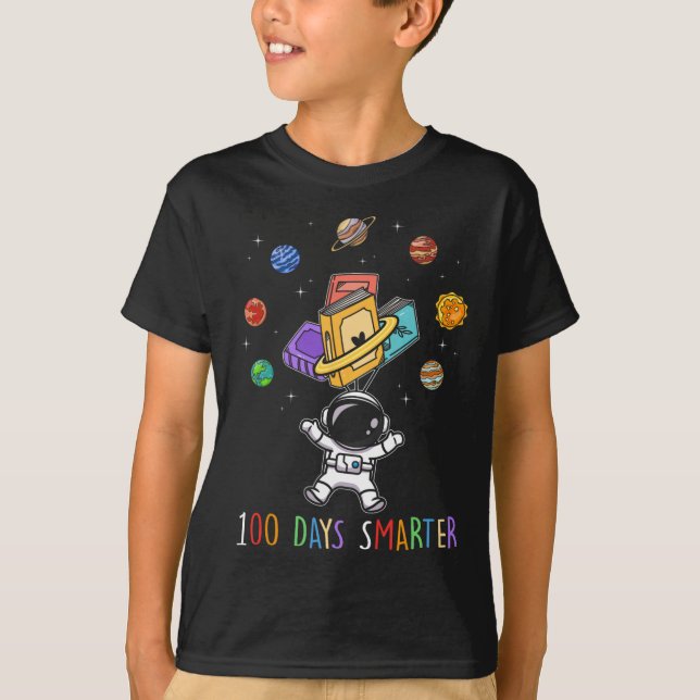 100-dagarsdagen i skolan 100 dagar Smartare Bokar  T Shirt (Framsida)