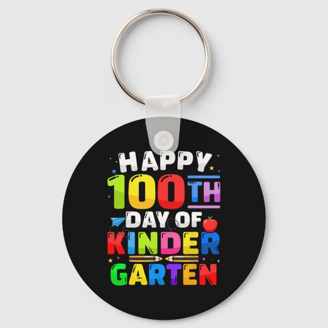 100-dagarsdagen Kindergarten 100 dagar för lärarsj Nyckelring (Framsida)