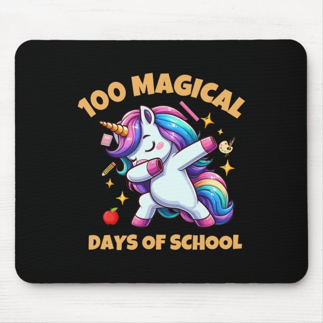 100-dagarsdiskar i skolenätet 100 magiska dagar musmatta (Framsidan)