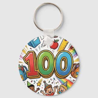 100-dagarsfestlig design – nyckelring