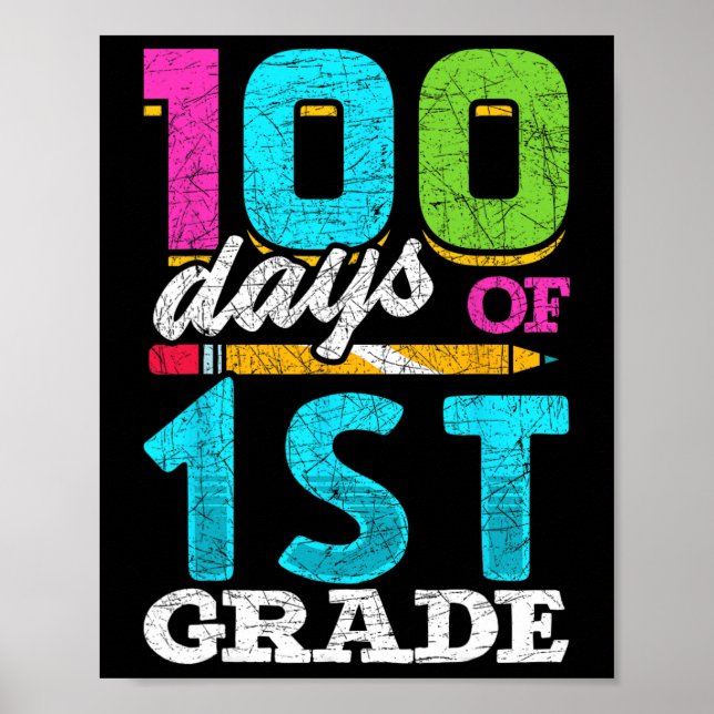 100-dagarsgåva från klass Student 100 skoldagar Poster (Framsidan)