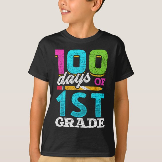 100-dagarsgåva från klass Student 100 skoldagar T Shirt (Framsida)