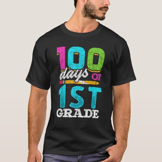 100-dagarsgåva Klass 100 dagar T Shirt (Framsida)