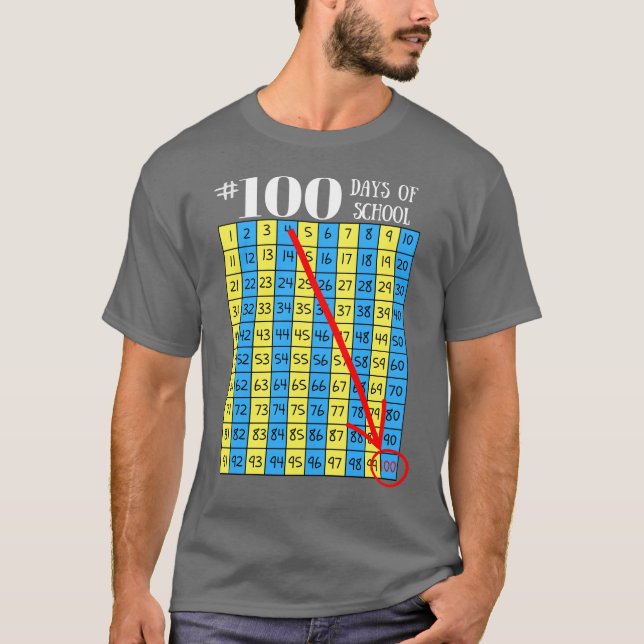 100. Dagen av skolar T-tröja 100s kartlägger T Shirt (Framsida)
