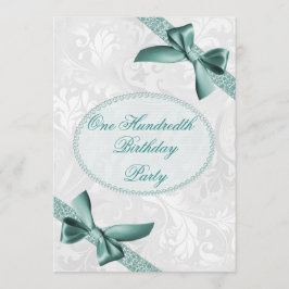 100. Damast och pilbågefödelsedagsfest Inbjudningar