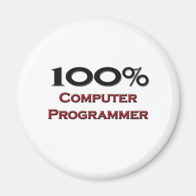 100 % datorprogrammerare magnet (Framsidan)