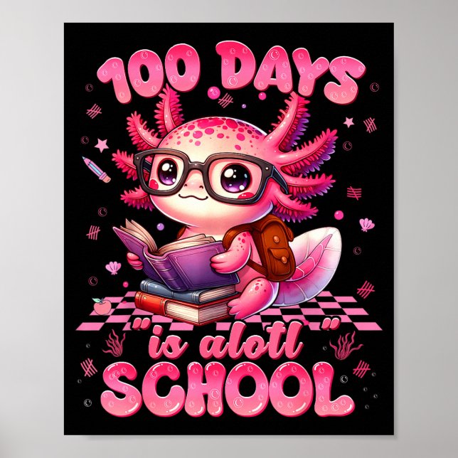 100 Day Is Alott School Nk Axolt 100th Day Teacher Poster (Framsidan)