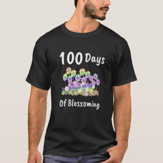 100 Day Of Blossoming Book Flower Plant 100th Day  T Shirt