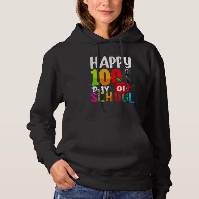 100 Day of School Teachers Kids Girls Boys Happy 1 T Shirt (Framsida)