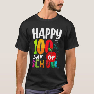 100 Day of School Teachers Kids Girls Boys Happy 1 T Shirt