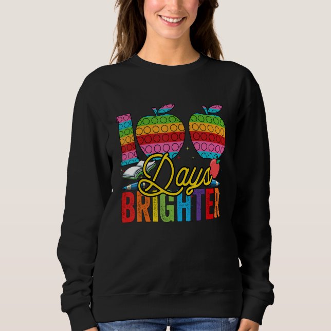 100 Days Brighter Popping For Teachers And Kids St T Shirt (Framsida)