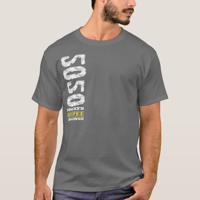 100 days burpee challenge tee shirt (Framsida)