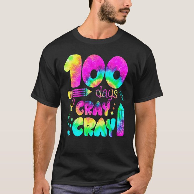 100 Days Cray Cray Buffalo Plaid 100th Day Of Scho T Shirt (Framsida)