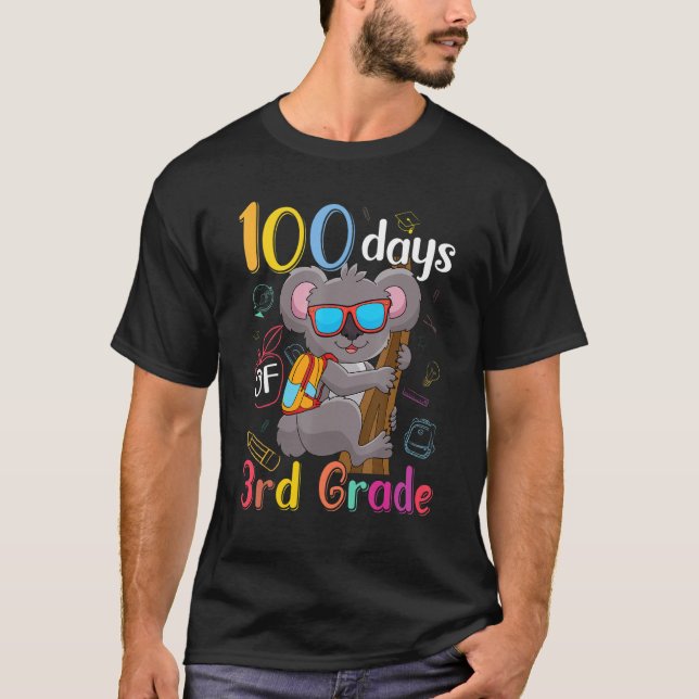 100 Days Of 3rd Grade Koala 100th Day School Third T Shirt (Framsida)
