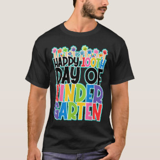 100 Days Of Kindergarten Happy 100th Day Of School T Shirt