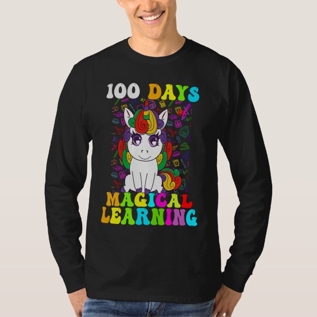 100 Days Of Magical Learning 100th Day Of School U T Shirt (Framsida)