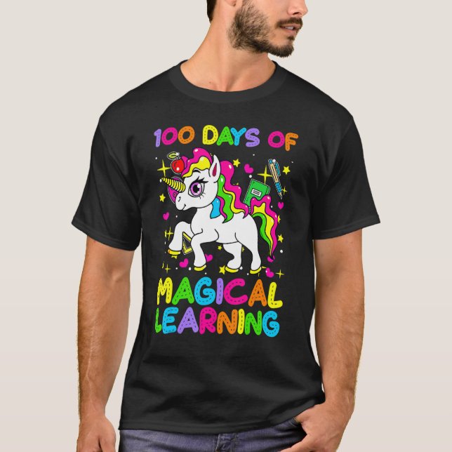 100 Days Of Magical Learning 100th Day Of School U T Shirt (Framsida)