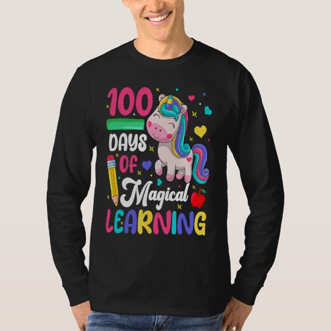 100 Days Of Magical Learning 100th Day Of School U T Shirt (Framsida)