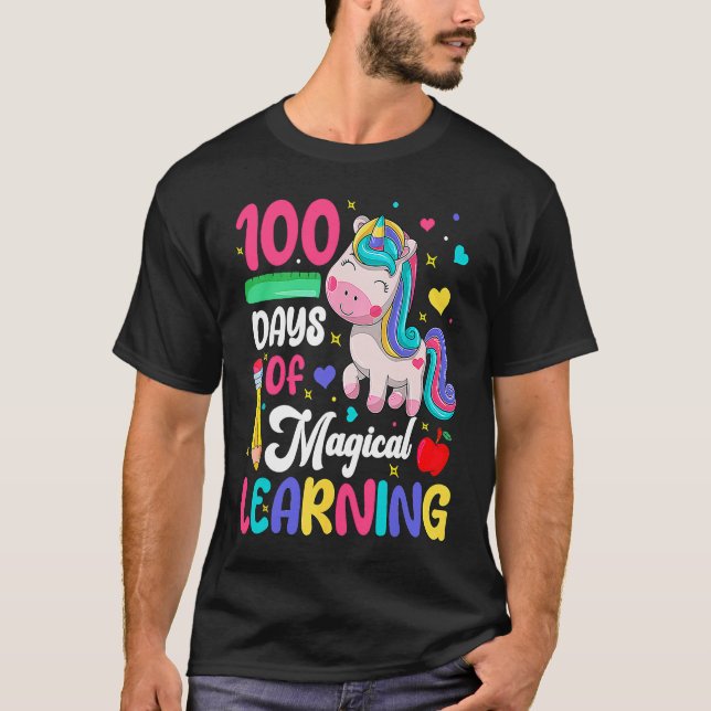 100 Days Of Magical Learning 100th Day Of School U T Shirt (Framsida)