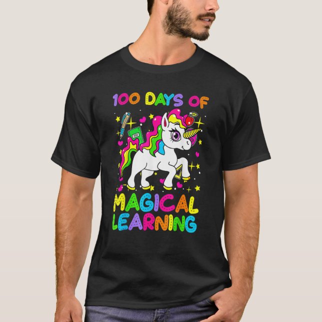100 Days Of Magical Learning 100th Day Of School U T Shirt (Framsida)