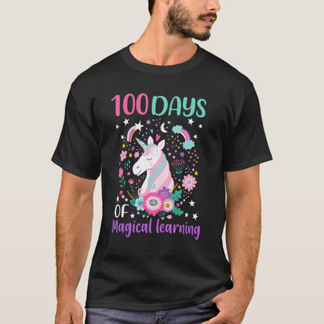 100 Days Of Magical Learning 100th Day Of School U T Shirt (Framsida)