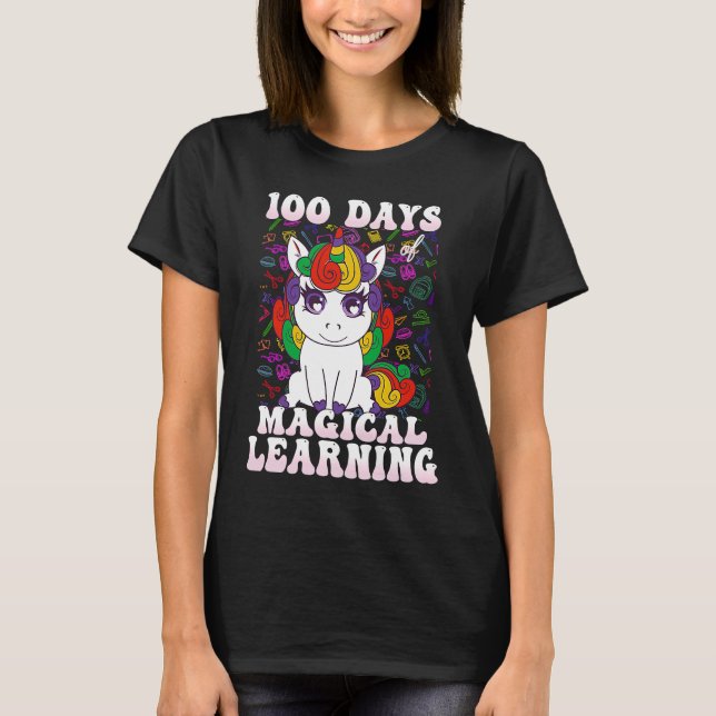 100 Days Of Magical Learning 100th Day Of School U T Shirt (Framsida)