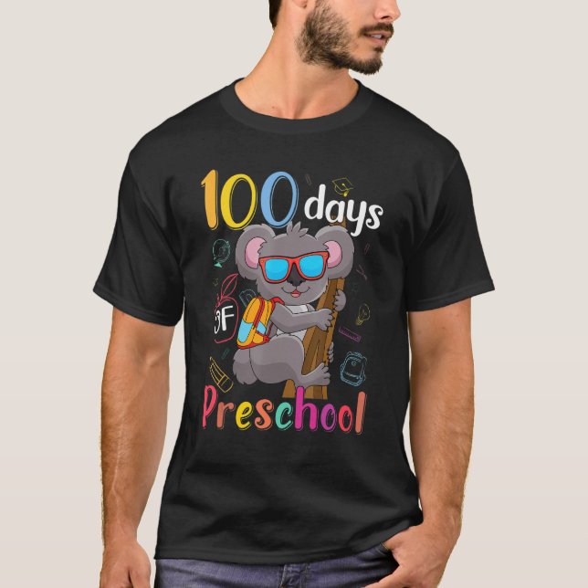 100 Days Of Preschool Koala 100th Day School Presc T Shirt (Framsida)