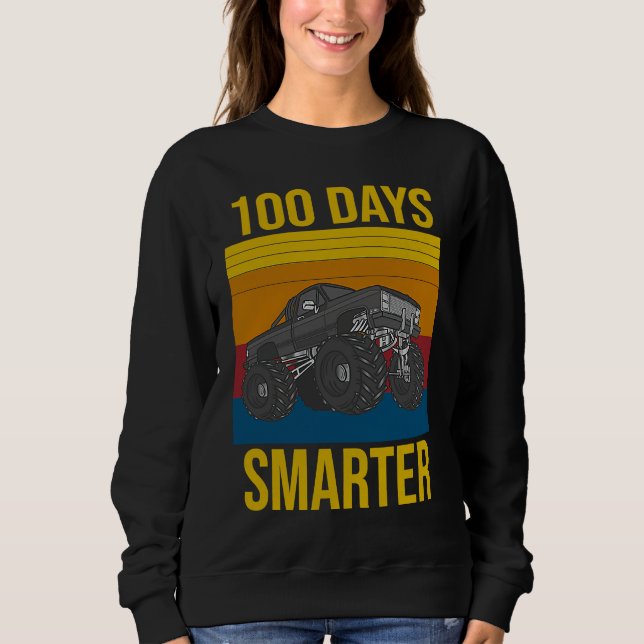 100 Days of School 100th Day 100 Days Smarter Mons T Shirt (Framsida)