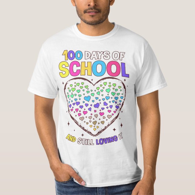 100 Days Of School 100th Day Of School Teacher Stu T Shirt (Framsida)