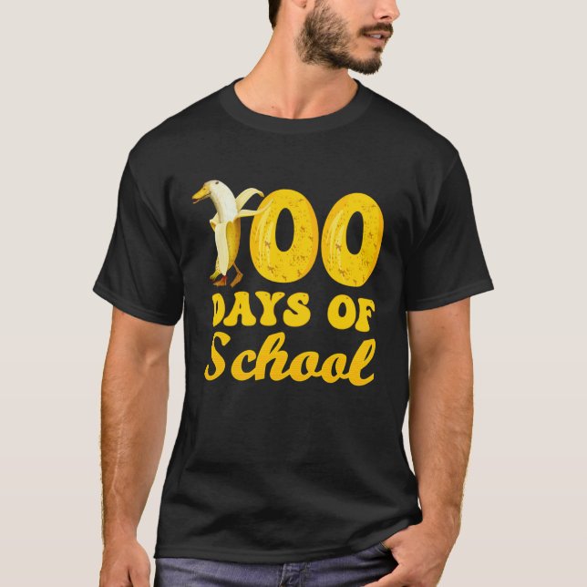 100 Days Of School Banana 100 Days Of School T Shirt (Framsida)