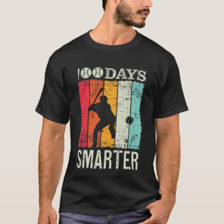100 Days Of School Baseball Boy Fun Celebration St T Shirt