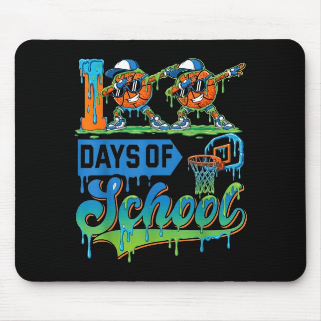100 Days Of School Boys Basketball Drip 100th Day  Musmatta (Framsidan)