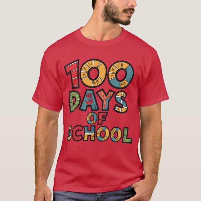 100 Days of School Celebrate 100th Day Milestone r T Shirt (Framsida)