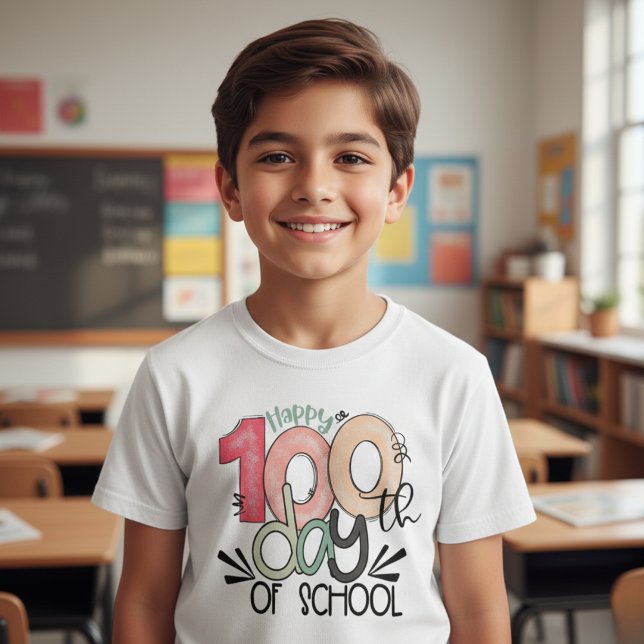 100 Days of School Celebration Kid Basic T Shirt (Skapare uppladdad)