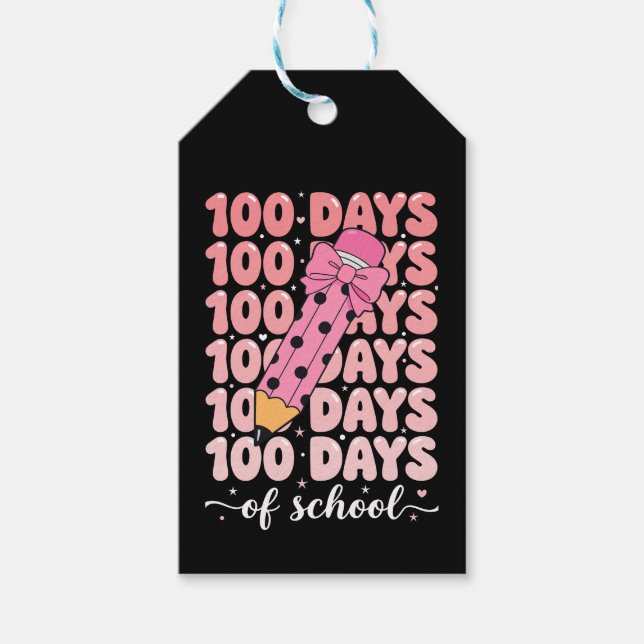 100 days of school celebration presentetikett (Framsidan)