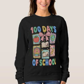 100 Days of School Coquette 100 Days Smarter 100th T Shirt