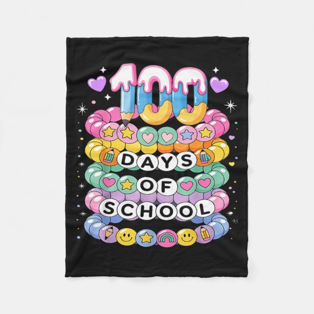 100 Days Of School Friendship Bracelets 100 Days S Fleecefilt (Framsidan)